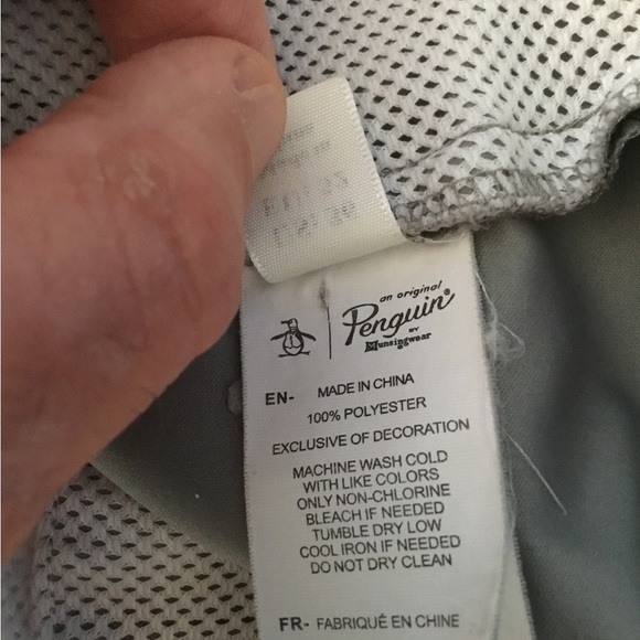 Penguin Men’s Packable Shorts - Grey - Size 36 - EUC - Picture 6 of 7